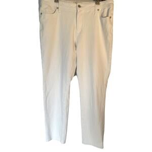 Coldwater creek white ankle pants XL summer cool white excellent condition SFPF